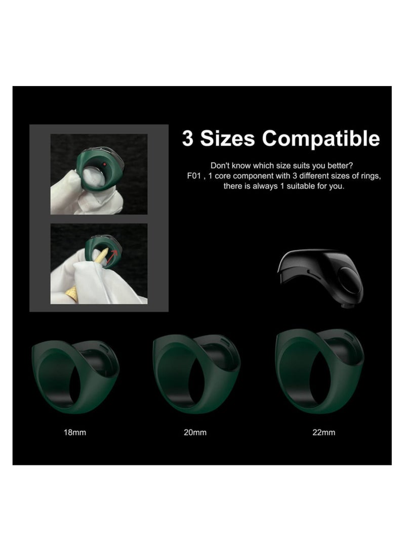 إيكيبلا حلقة تسبيح ذكر رقمية ذكية 18 ملم، عداد توقيت الصلاة، تذكير، حلقة عرض OLED - Image 2