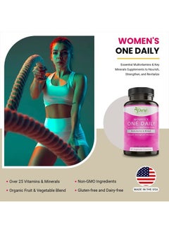 Pure By Nature One-Daily Multivitamin for Women, Immune Support Supplement with Non-GMO Ingredient, Vitamin & Minerals for Energy, 60 Veggie Capsules  - Image 4