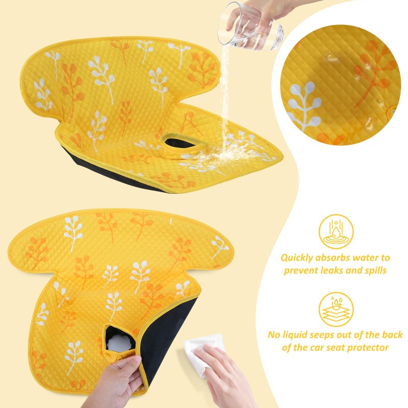 INFANZIA Dry Seat, Car Seat Protector Waterproof Carseat Liner Potty Training Toddlers, Baby and Infants, Piddle Pad for Carseats Strollers (Yellow, 1 Pack - Image 5
