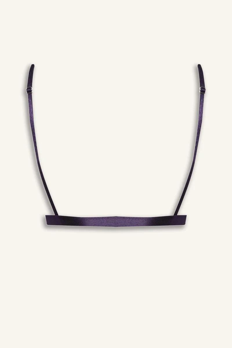 ديفاكتو Lace Detail Satin Unpadded Unwired Bra