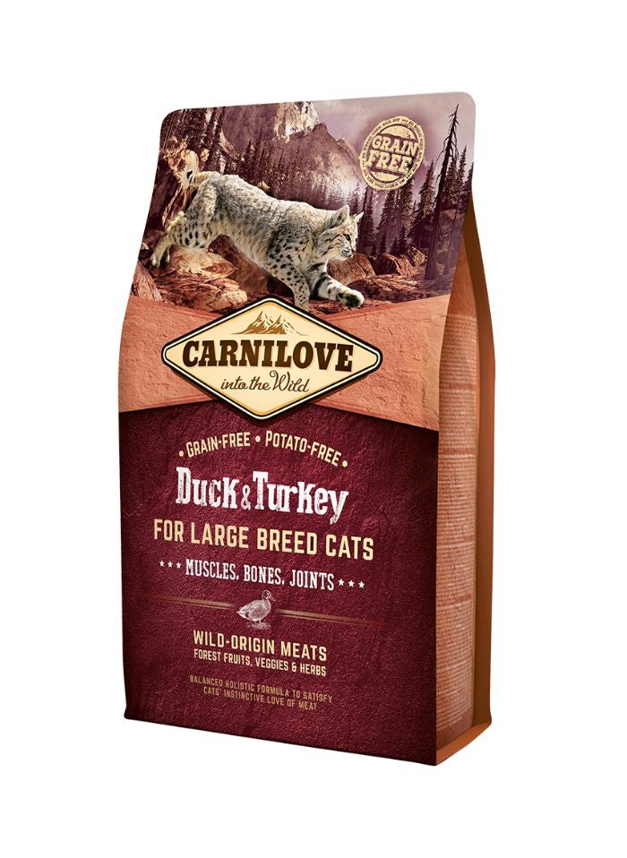 Carnilove Duck & Turkey for Large Breed Adult Cats 2kg