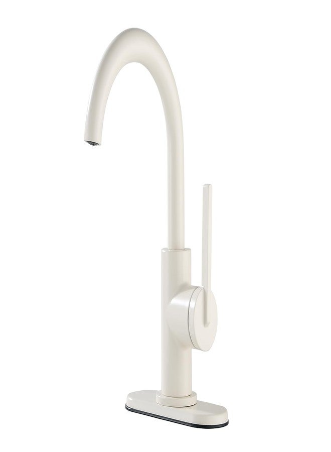 Derengge Bathroom Faucet,Single Handle Bathroom Sink Faucet with Water Supply Line,1 Hole or 3 Hole Lavatory Vantity Faucet with Pop-up Drain,Warm White Finished,F-1328-WW - Image 1