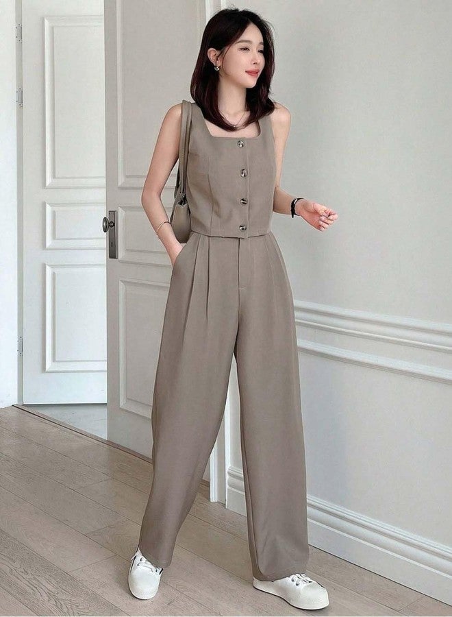 KOTTY Women's Solid Moon Rock Maxi Casual Dress Set (Grey,XL)-KTTDRESSSET163XL - Image 2