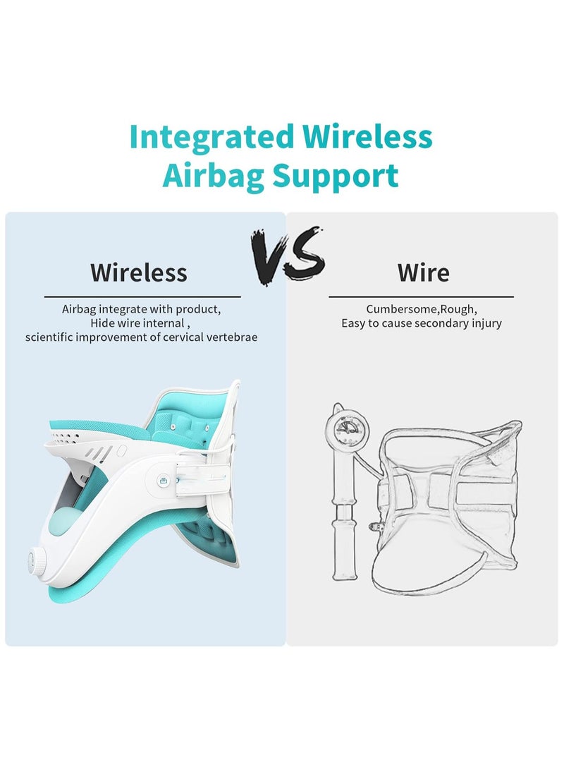 ارواق جهاز جر الرقبة العنقي قابل للتعديل نقالة مريحة للرقبة لتخفيف الآلام العمود الفقري العنقي محاذاة الرقبة هدفين مع دعم وسادة هوائية - Image 4