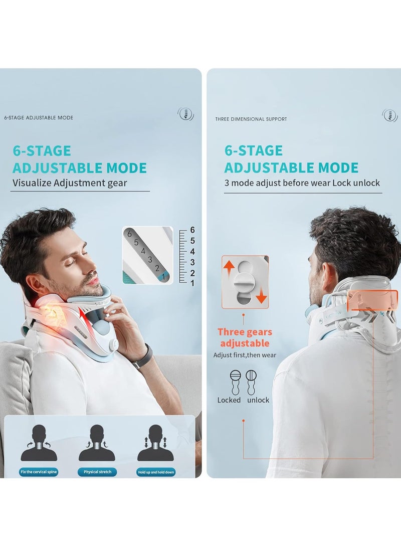 ارواق جهاز جر الرقبة العنقي قابل للتعديل نقالة مريحة للرقبة لتخفيف الآلام العمود الفقري العنقي محاذاة الرقبة هدفين مع دعم وسادة هوائية - Image 3