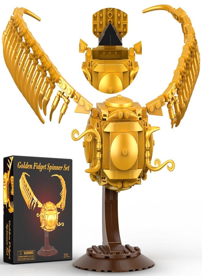 Vziimo Golden Fidget Spinner Building Set, MOC Ideas Magic Golden Ball Model Kit, Creative HP Gift Toys for Teens Adults (371 PCS) - Image 1