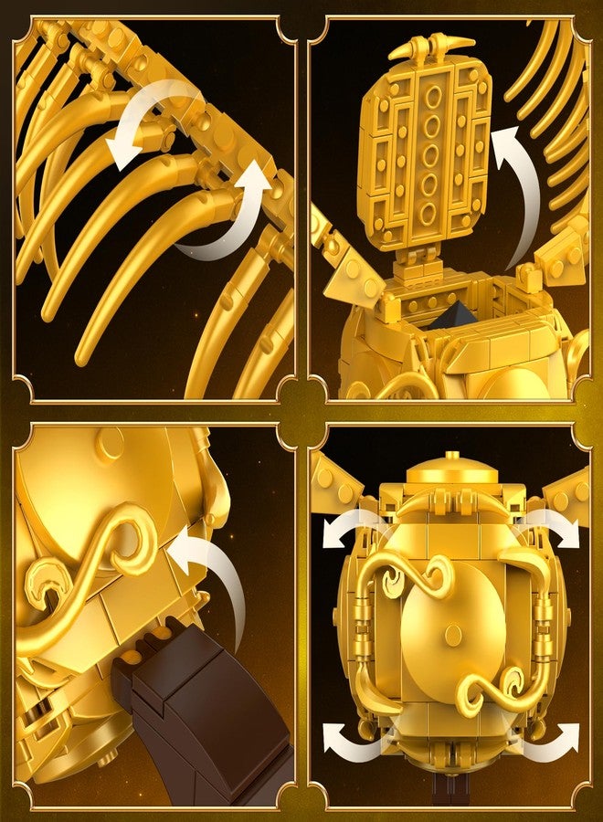 Vziimo Golden Fidget Spinner Building Set, MOC Ideas Magic Golden Ball Model Kit, Creative HP Gift Toys for Teens Adults (371 PCS) - Image 2