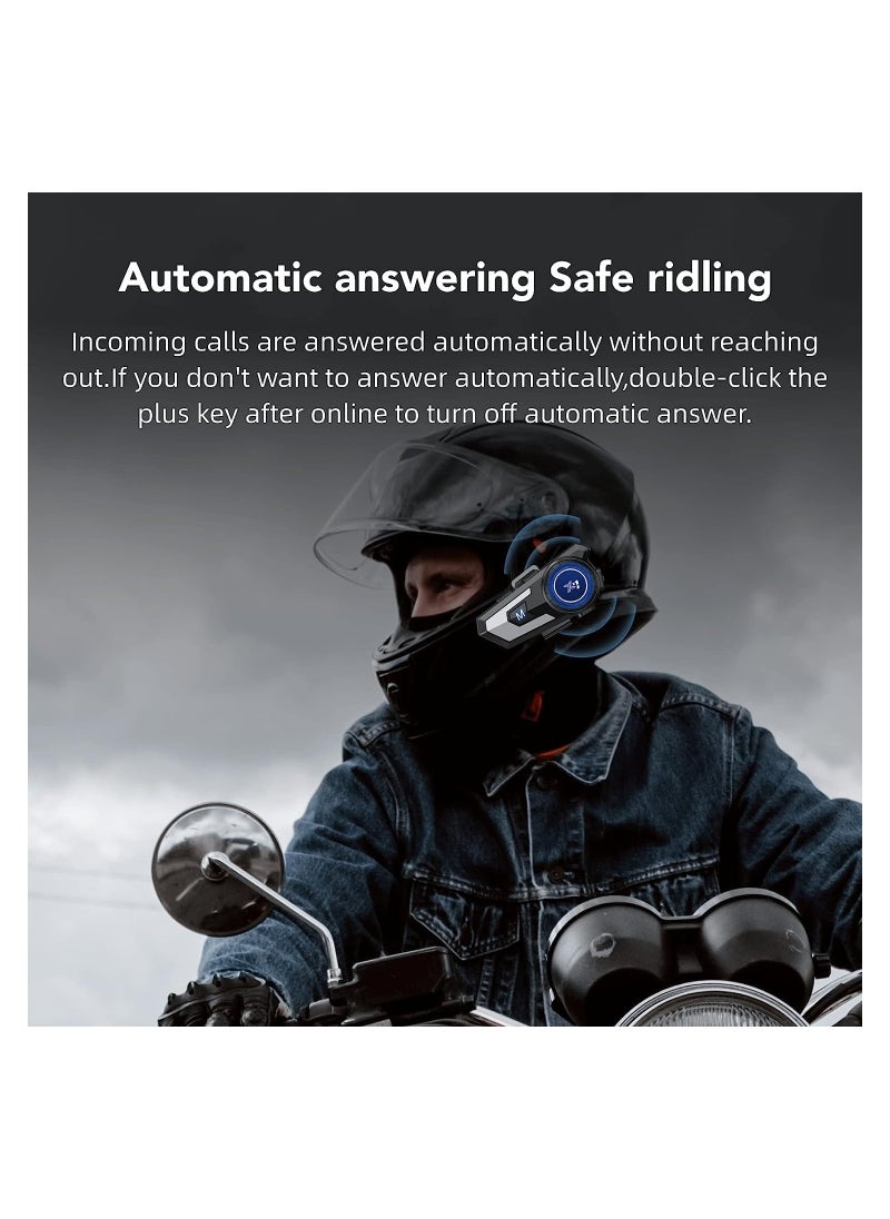 SYOSI Motorcycle Helmet Bluetooth Headset, Sking Earphone, CVC Noise Cancellation Stereo Music Automatic Answering, 90 Hours Playing Time High Sound Ultra-Thin Headset, for All Helmets, Traveling Outdoors  - Image 3