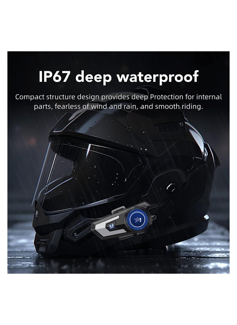 SYOSI Motorcycle Helmet Bluetooth Headset, Sking Earphone, CVC Noise Cancellation Stereo Music Automatic Answering, 90 Hours Playing Time High Sound Ultra-Thin Headset, for All Helmets, Traveling Outdoors  - Image 4