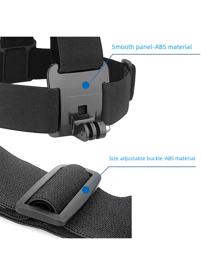 Generic GOPRO Headset Mobile Phone Fixing Bracket 360 Non-slip Three Rubber Head With Sports Camera Trembles Live Broadcast Accessories-Color:Headband  - Image 4