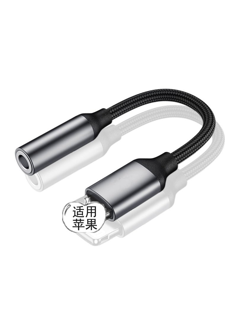 Generic - Apple Lightning to 3.5mm Headphone Jack Adapter Cable Black - Image 1