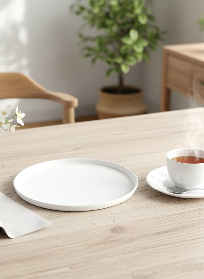 Cuisine Art طبق جانبي من بورسلين العظام 8 بوصة من كوزين آرت EFE - طبق حلوى ووجبات خفيفة أبيض فاخر، طبق صغير مقاوم للكسر للمقبلات، السلطة، الوجبات الخفيفة والاستخدام اليومي، أدوات مائدة أنيقة للمنزل والمطاعم - Image 4