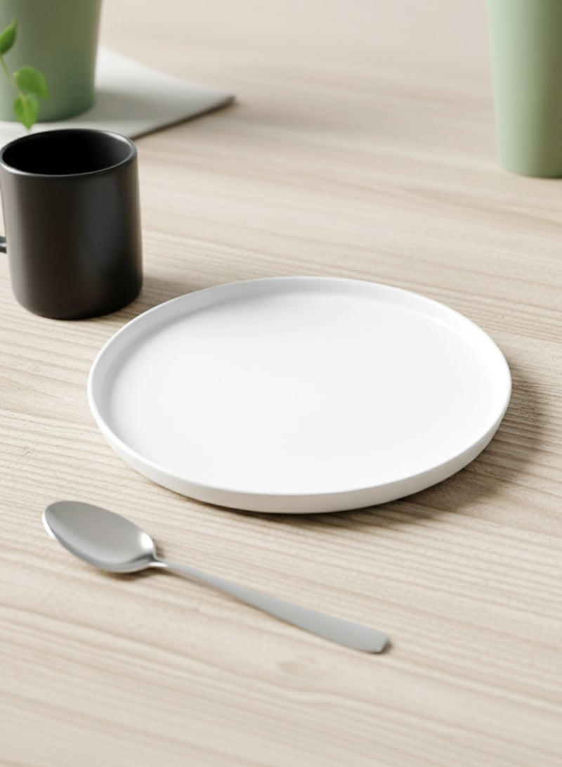 Cuisine Art طبق جانبي من بورسلين العظام 8 بوصة من كوزين آرت EFE - طبق حلوى ووجبات خفيفة أبيض فاخر، طبق صغير مقاوم للكسر للمقبلات، السلطة، الوجبات الخفيفة والاستخدام اليومي، أدوات مائدة أنيقة للمنزل والمطاعم - Image 3
