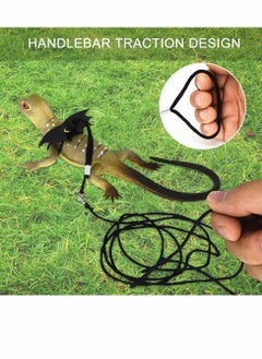 SYOSI Leash for small animals, Adjustable Bearded Dragon Leash and Harnesses with Cool Bat Wings, Soft Leather Lizard Leash for Bearded Dragon, Amphibians, Reptile (S 3Pcs)  - Image 4
