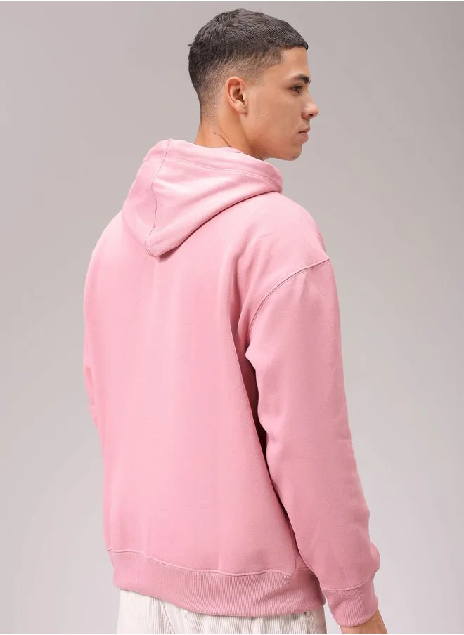 شركة المرآب الهندية Men Relaxed Fit Solid Front Open Hooded Sweatshirt