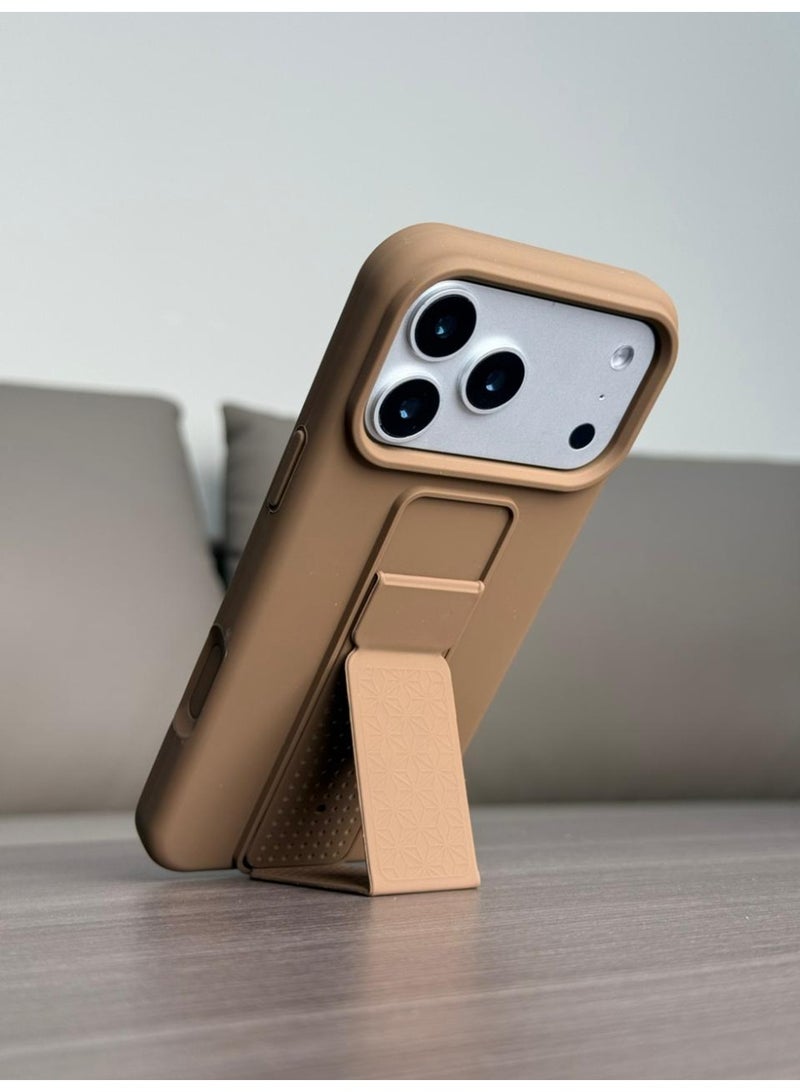 No branded Premium Silicone Kickstand Case – Slim Protective Cover with Foldable Stand for Everyday Use - Image 1