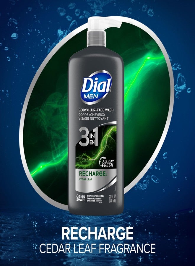Dial Men 3in1 Body, Hair and Face Wash, Recharge, 69 fl oz (3-23 fl oz Bottles) - Image 2
