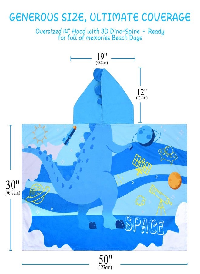 UOMNY Kids Beach Towels-Hooded Towel for Kids 30" x 50" for 3-10 Years,Pool Ponchos for Kids with Hood,Girls Beach Towel,Mermaid - Image 3