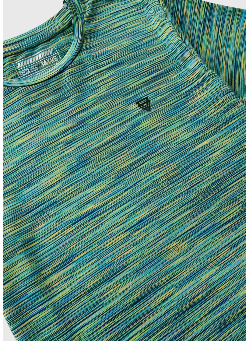 Matalan Boys Green Space Dye T-Shirt