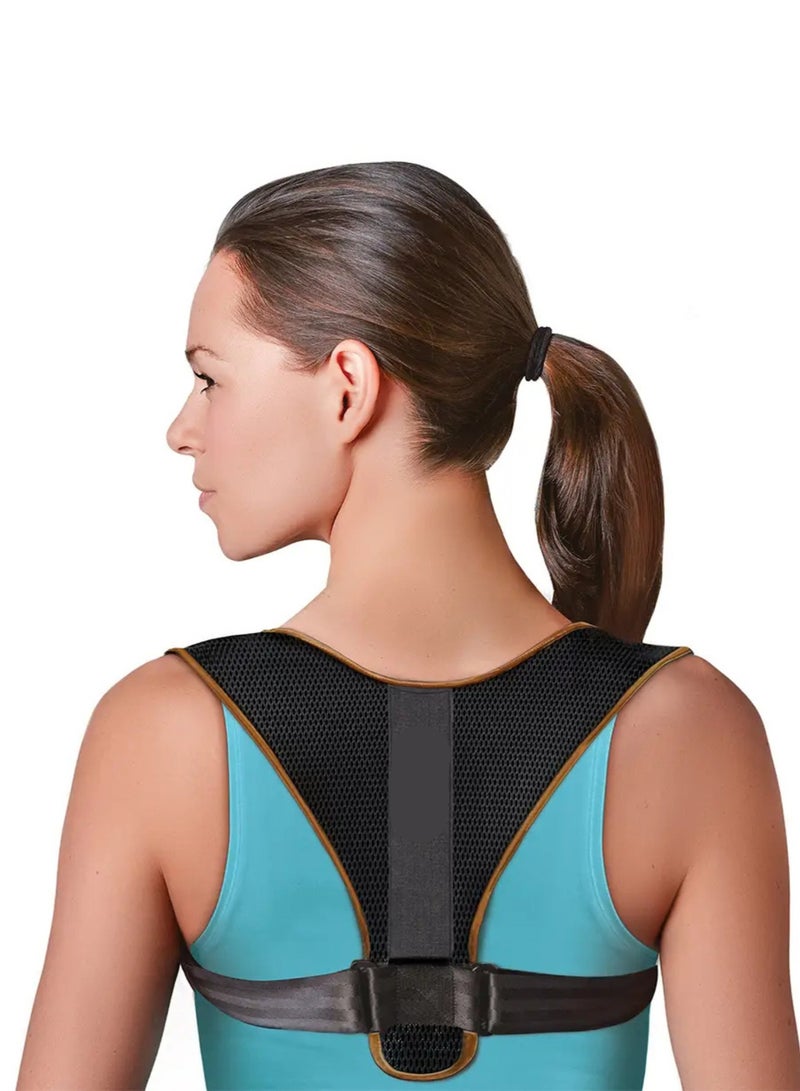 Generic Adjustable Back Posture Corrector for Men & Women | Relieves Neck, Shoulder & Back Pain | Lightweight, Comfortable & Invisible Under Clothing | Copper Infused | One Size Fits All  - Image 1