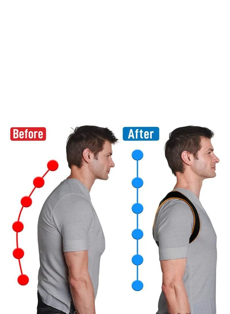 Generic Adjustable Back Posture Corrector for Men & Women | Relieves Neck, Shoulder & Back Pain | Lightweight, Comfortable & Invisible Under Clothing | Copper Infused | One Size Fits All  - Image 2
