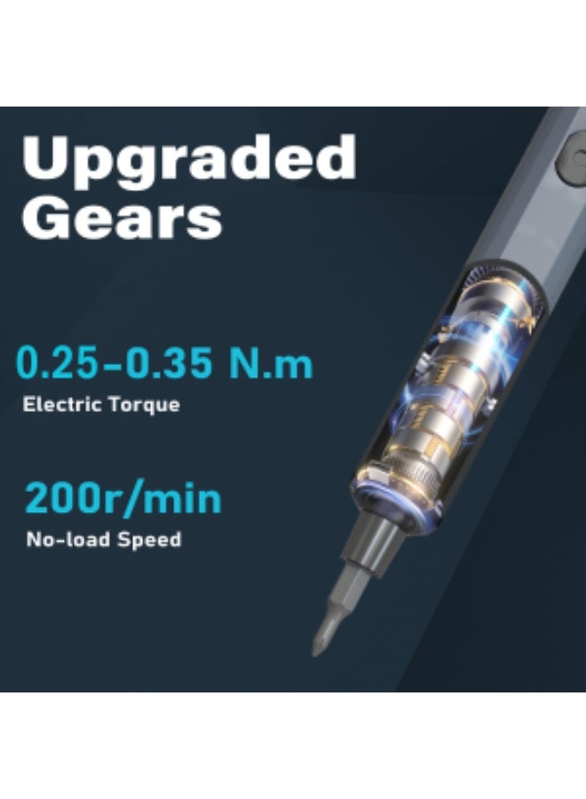 iLevar مفك براغي كهربائي دقيق، مجموعة أدوات إصلاح محمولة قابلة لإعادة الشحن 68 في 1، شحن سريع، 5 إعدادات لعزم الدوران، 4 مصابيح LED، مناسبة للكاميرات وأجهزة الكمبيوتر المحمولة والساعات - Image 5