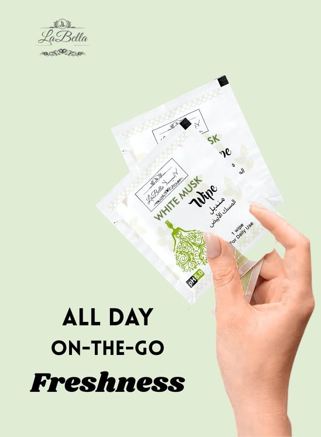 لا بيلا مناديل نسائية بالمسك الأبيض 12 حبة – نظافة وانتعاش في أي وقت - Image 4