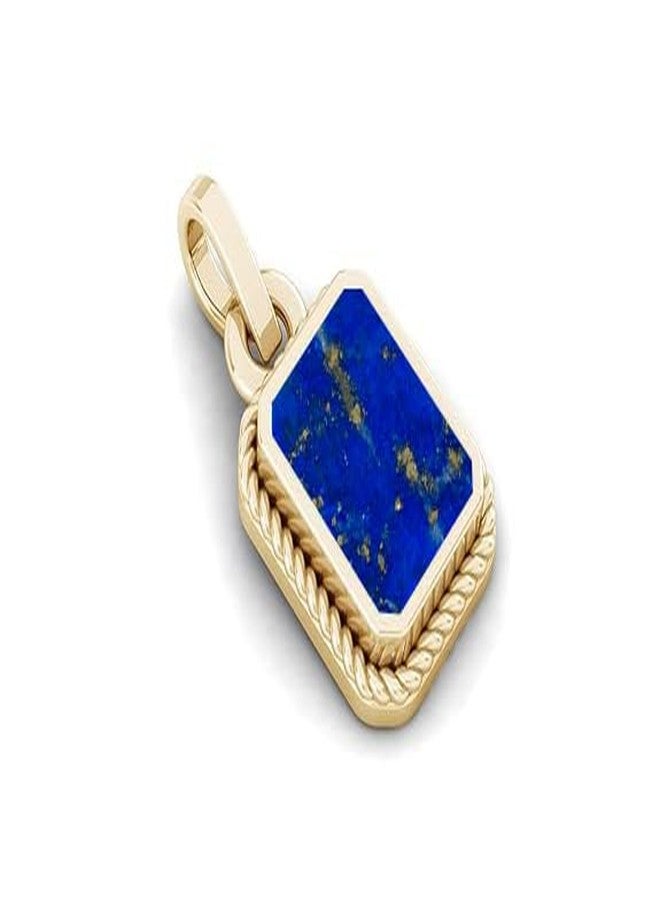 KUSHMIWAL GEMS 10.25 Ratti /9.50 Carat Lapis Lazuli Gold Plated Pendant For Men And Women - Image 3