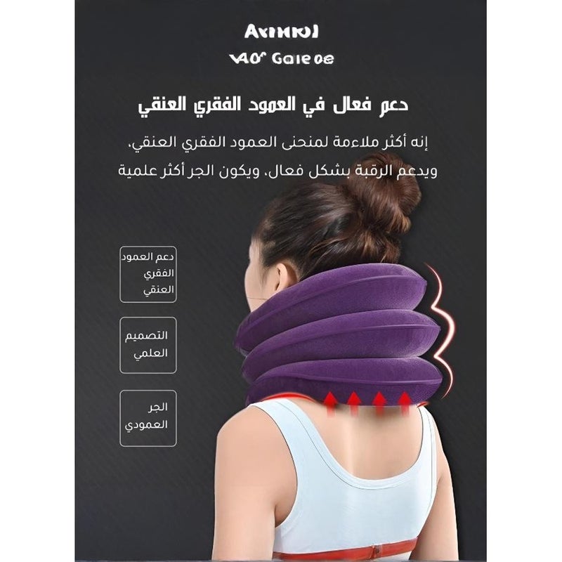 وسادة سفر قابلة للتعديل للطيران، وسادة رقبة مريحة بدعم 360 درجة للرأس، خفيفة ومناسبة للرحلات الطويلة والطائرة والمكتب والسيارة - Image 3