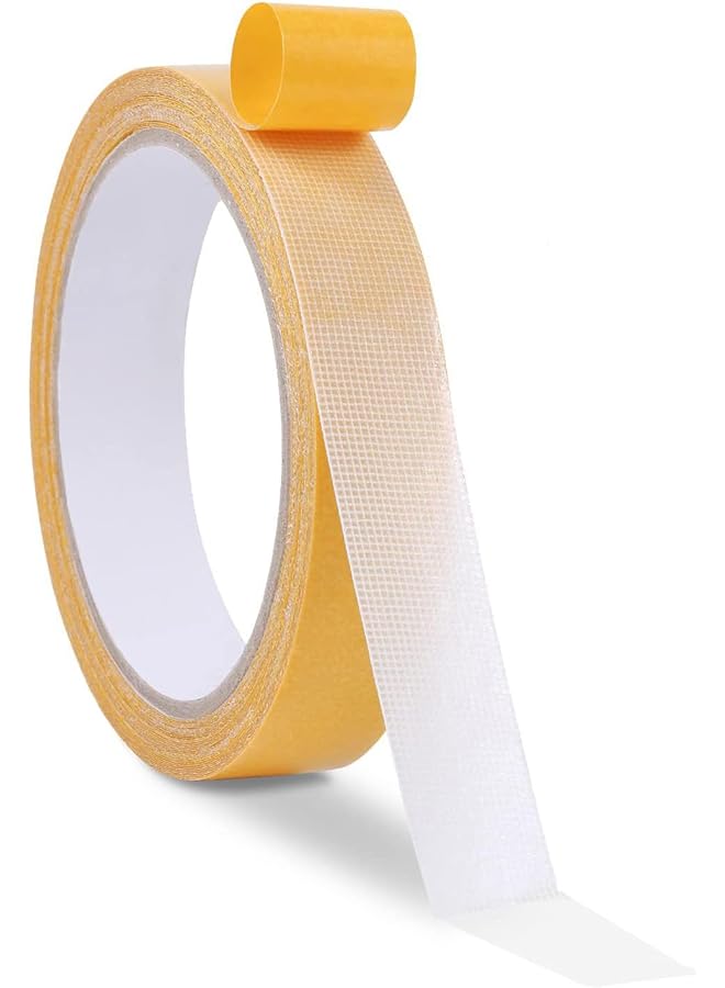 PROMASS Double Sided Tape Heavy Duty, Self Adhesive Tape Heavy Duty Mounting Tape With Fiberglass Mesh, Multipurpose Non-Marking Tape Removable No Residue, Super Sticky Resistente Clear Tape, 1.18Inchx65FT  - Image 1