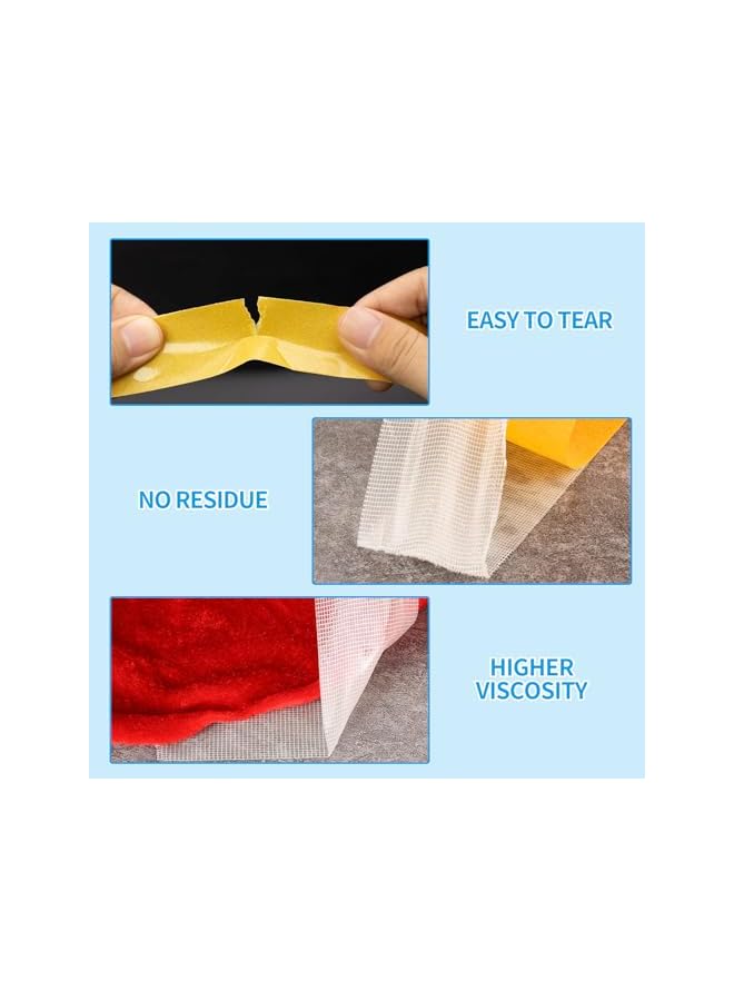 PROMASS Double Sided Tape Heavy Duty, Self Adhesive Tape Heavy Duty Mounting Tape With Fiberglass Mesh, Multipurpose Non-Marking Tape Removable No Residue, Super Sticky Resistente Clear Tape, 1.18Inchx65FT  - Image 2