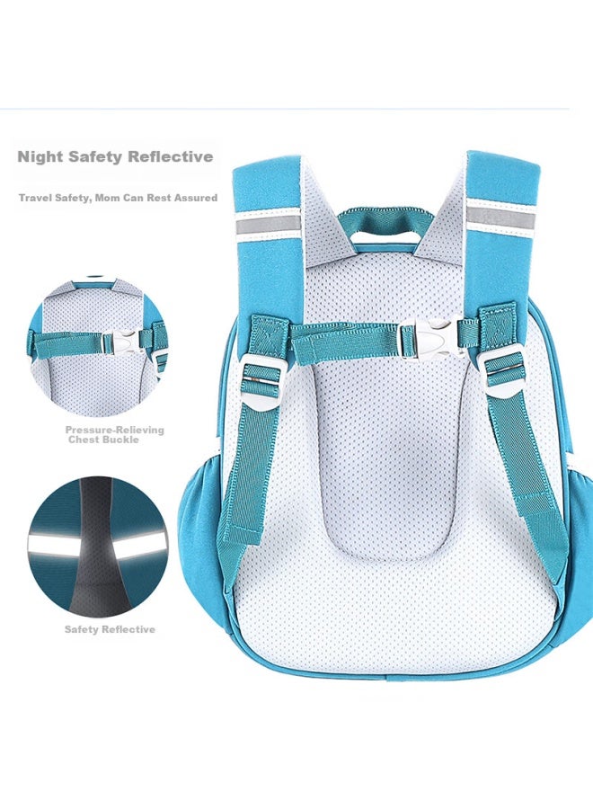 Ultraman Children's Backpack For Kindergarten And First Grade Boys, Lightweight Travel Backpack With Double Shoulder Straps, Model 80089, Royal Blue - Image 1