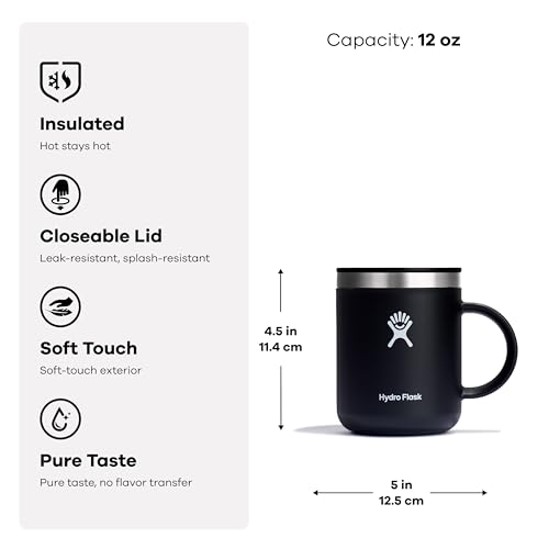 Hydro Flask Coffee Mug – Insulated Stainless Steel, Non Spill, Leak Proof Travel Mug 12 Oz Trillium Pink - Image 5