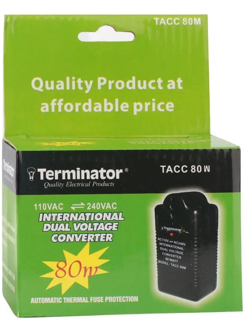 Terminator International Dual Voltage Converter 110Vac-240Vac 80W - Image 1
