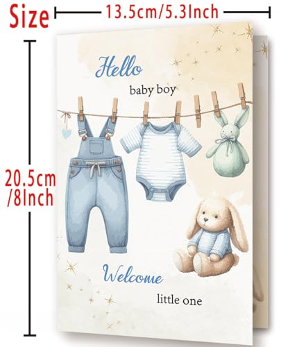 Amorista Funny Baby Shower Card, New Baby Boy Card, Congratulations Newborn Baby Boy Gift - Image 3