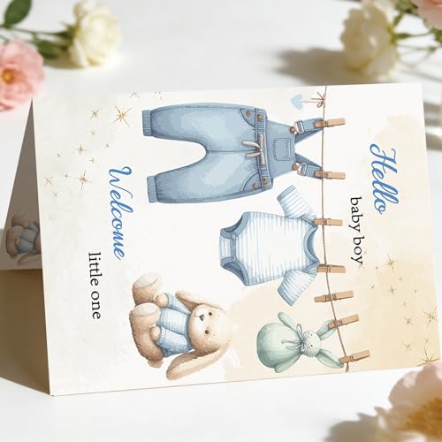 Amorista Funny Baby Shower Card, New Baby Boy Card, Congratulations Newborn Baby Boy Gift - Image 4