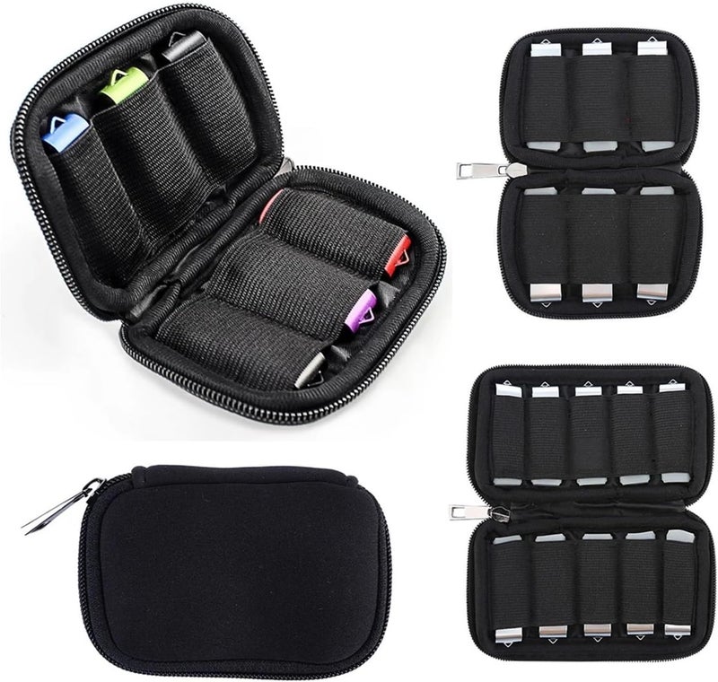 4 Pcs Mini USB Flash Drive Organizer Bag with Fixed Holder Portable Storage Pouch for Memory Sticks,SD Cards Electronic Accessories(6 Slots) - Image 1