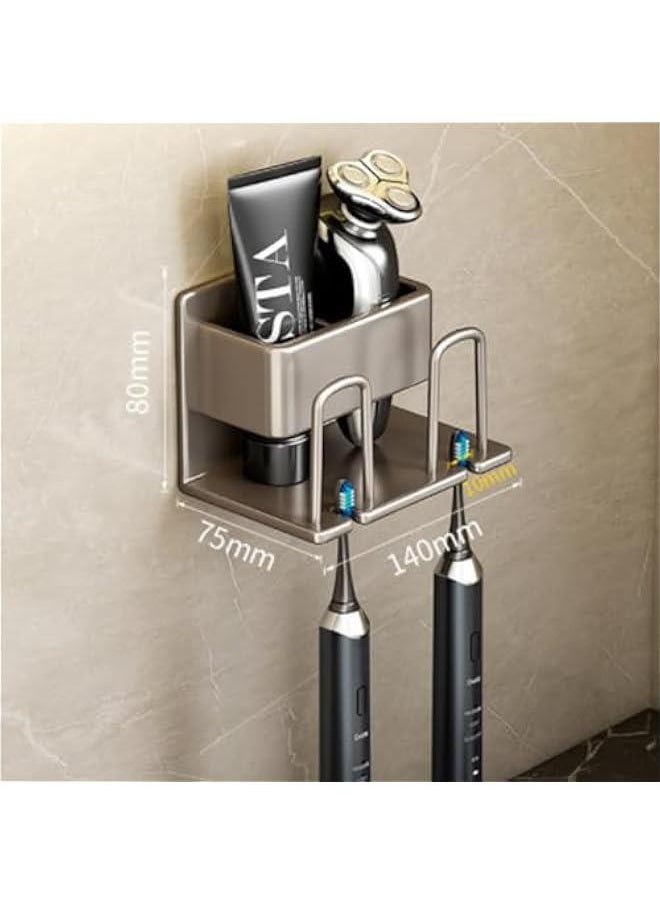 FYLX Toothbrush HolderBathroom StorageRack Wall Multifunctional Mount Punch Free Storage  - Image 2
