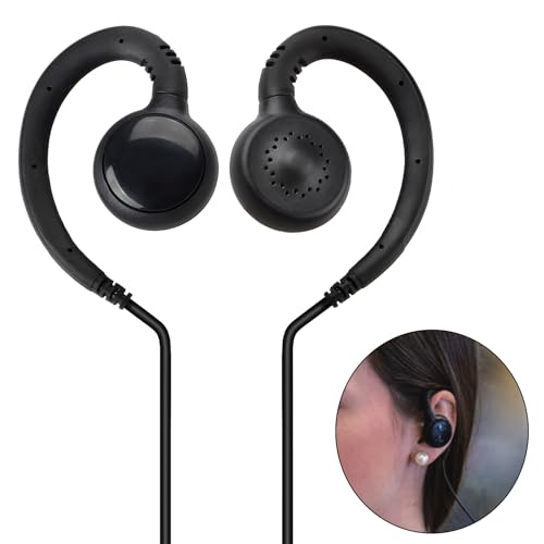 TWAYRDIO 2.5mm Listen Only Earpiece with C-Shape Soft Ear Hook, Headset Ear Piece for Harris Radio XL200 Lapel Mic HYT Hytera SM26M1 SM26N2 SM26N4 Remote Speaker Microphone - Image 2
