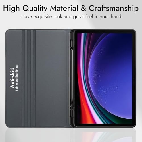 Robustrion Cover Case for Samsung Galaxy Tab S9 FE Plus 12.4 inch/Tab S9 Plus inch, Folio Cover Case with [Pencil Holder] [Auto Sleep Wake] for Samsung Tab S9+ / S9 FE+ Tablet - Eiffel - Image 4