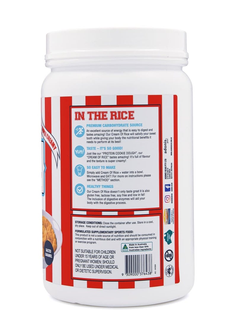 آدونیس مسحوق كربوهيدرات "كريم الأرز" (Cream of Rice)، بنكهة الكراميل المملح، خالٍ من الغلوتين واللاكتوز، 1 كجم - Image 2