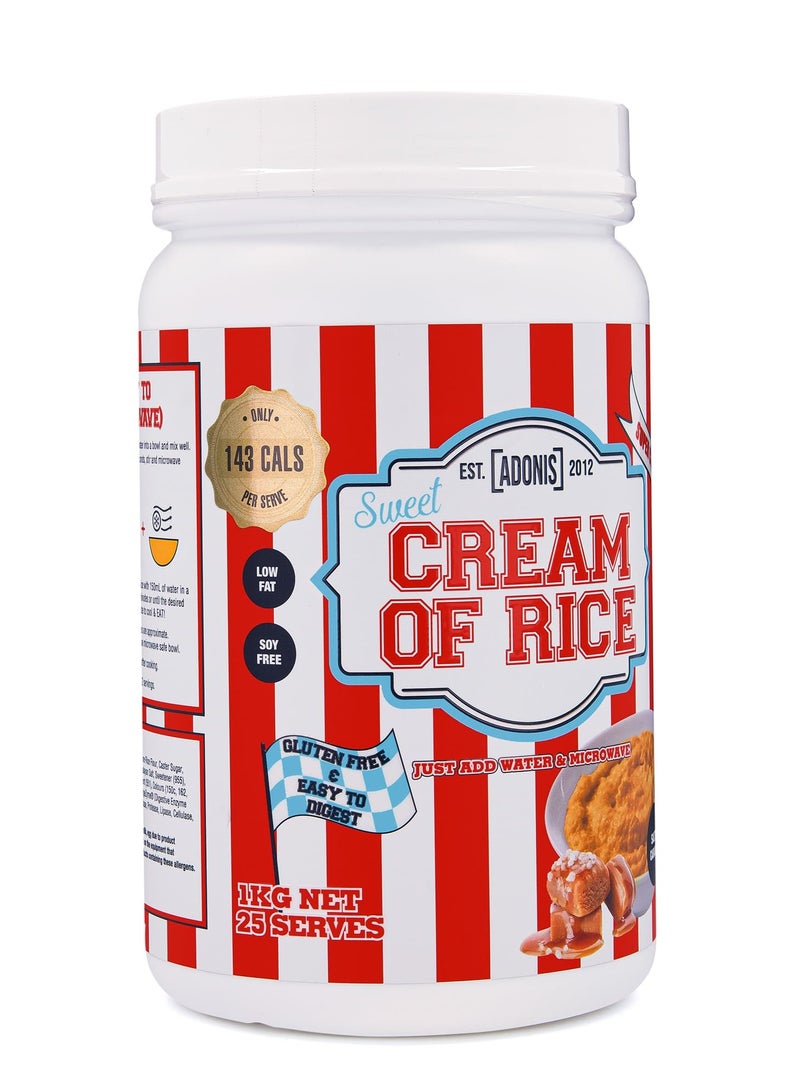 آدونیس مسحوق كربوهيدرات "كريم الأرز" (Cream of Rice)، بنكهة الكراميل المملح، خالٍ من الغلوتين واللاكتوز، 1 كجم - Image 4