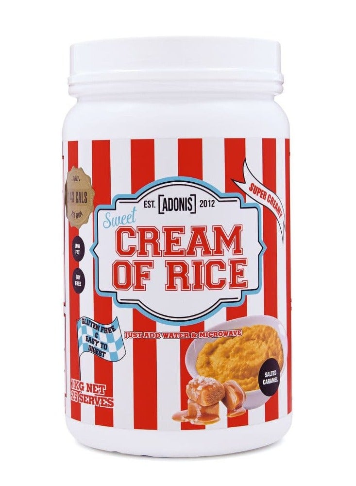 آدونیس مسحوق كربوهيدرات "كريم الأرز" (Cream of Rice)، بنكهة الكراميل المملح، خالٍ من الغلوتين واللاكتوز، 1 كجم - Image 1