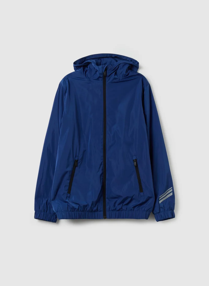 Ovs Full-zip waterproofed jacket with hood