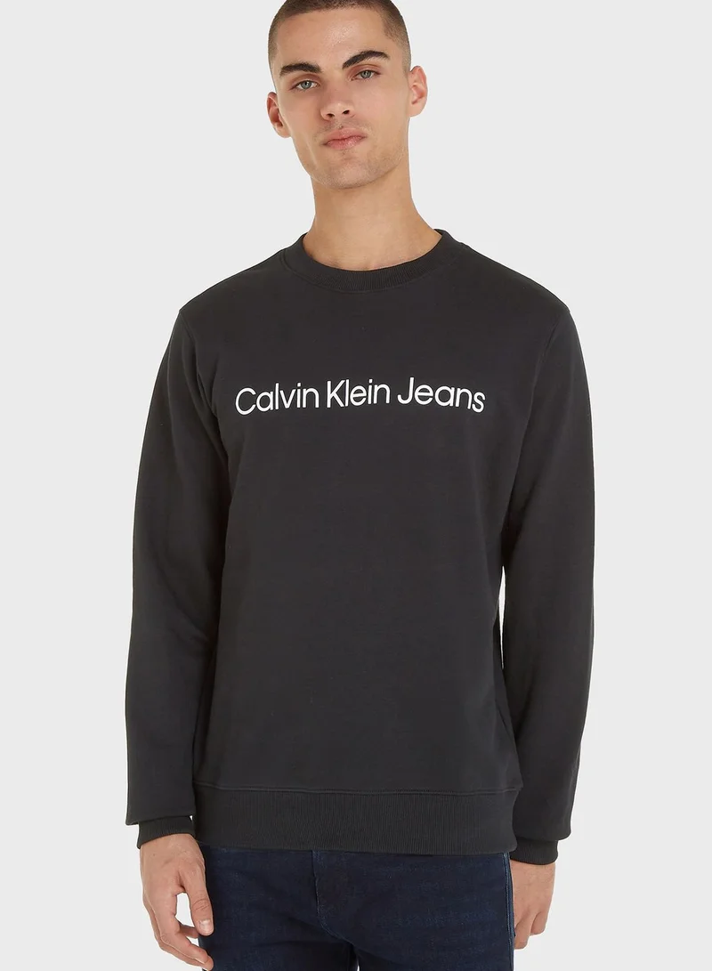 Calvin Klein Jeans Logo Crew Neck Sweatshirt