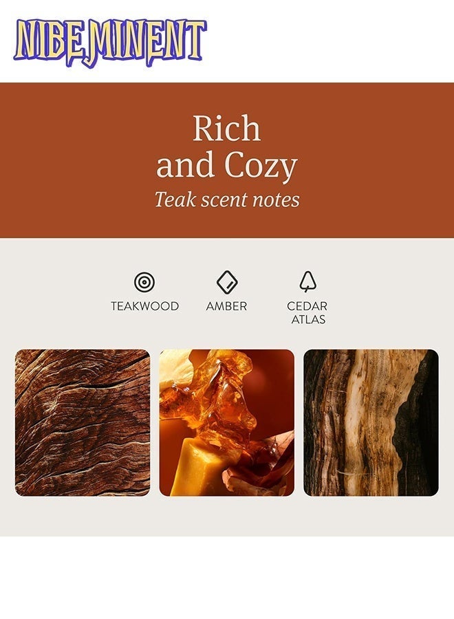 NIBEMINENT Car Air Freshener - The Original Wood Air Freshener - Car Odor Eliminator - Long Lasting Scent - Auto Accessories - Metal Clip - Essential Oils - Clean Ingredients - Teak Scent Starter Kit - Image 3