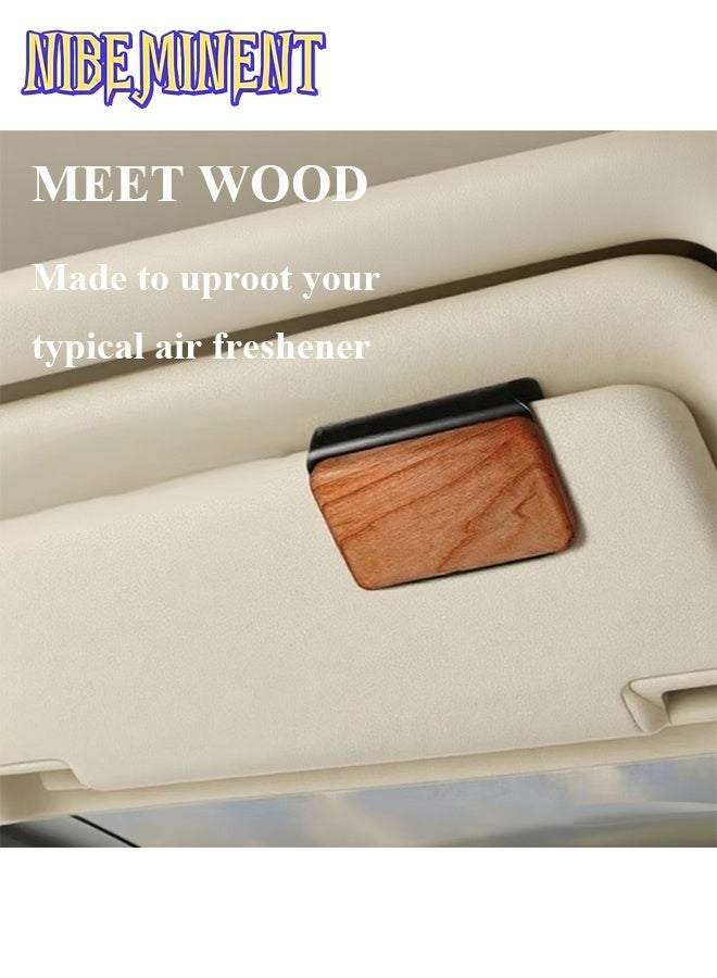 NIBEMINENT Car Air Freshener - The Original Wood Air Freshener - Car Odor Eliminator - Long Lasting Scent - Auto Accessories - Metal Clip - Essential Oils - Clean Ingredients - Teak Scent Starter Kit - Image 5