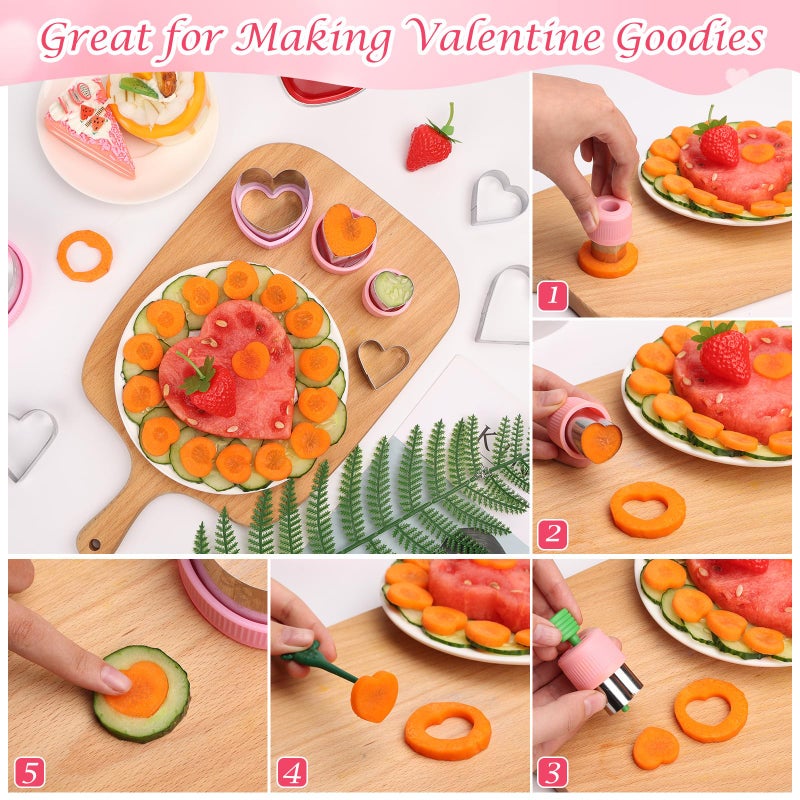 LifeisLuck Heart Cookie Cutters Set, 11 Sizes Stainless Steel Valentineâ€™s Day Cookie Cutter Large Medium DIY Biscuit Cutters Fruit Vegetable Mold for Boys Girls - Image 2