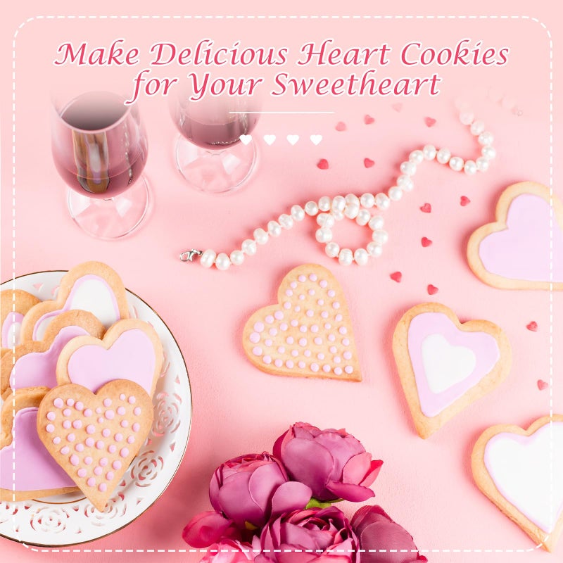LifeisLuck Heart Cookie Cutters Set, 11 Sizes Stainless Steel Valentineâ€™s Day Cookie Cutter Large Medium DIY Biscuit Cutters Fruit Vegetable Mold for Boys Girls - Image 5