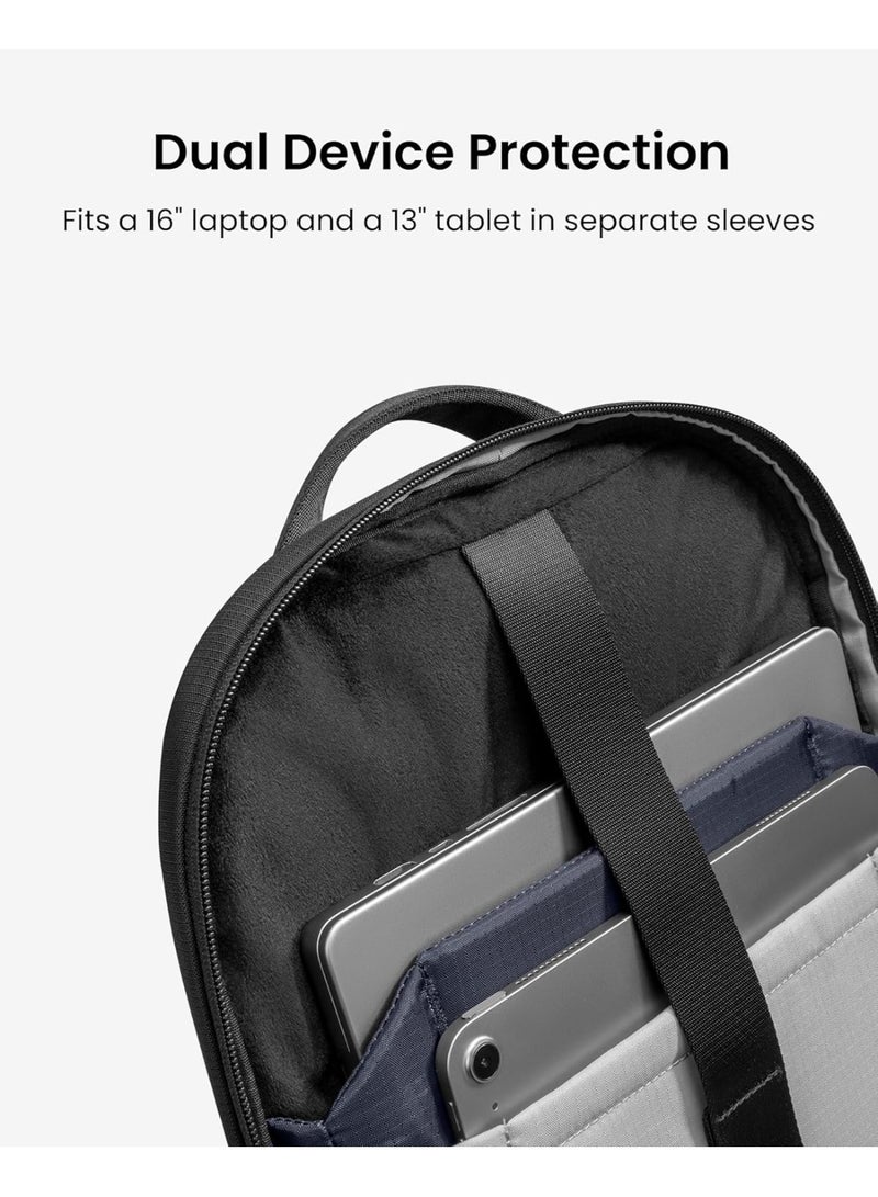Tomtoc حقيبة ظهر لابتوب صديقة للبيئة UrbanEX-T77 سعة 32 لتر – حقيبة ظهر كبيرة مقاومة للماء مناسبة للسفر والأعمال، متوافقة مع لابتوب يصل حجمه إلى 16 بوصة و iPad بحجم 13 بوصة - Image 5